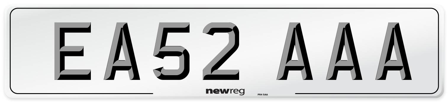 EA52 AAA Number Plate from New Reg